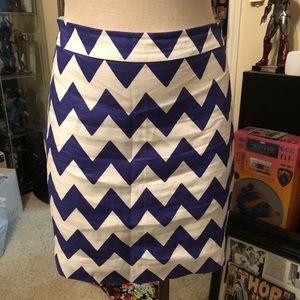 Kate Spade Robbie chevron mini skirt sz 4